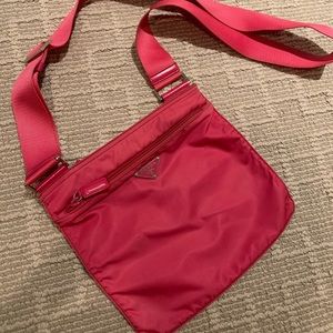 Authentic Prada Pink Nylon Crossbody Bag